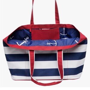 NWT geckobrands Oversized Beach Tote With Five Pockets in Americana